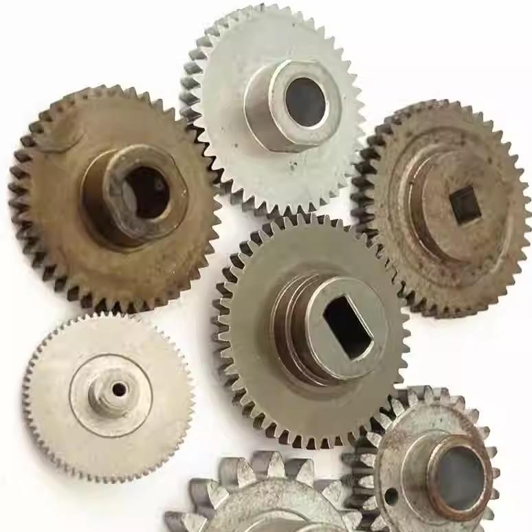 PM粉末冶金定制加工双联齿轮铁基不锈钢合金钢热处理加硬电镀发黑