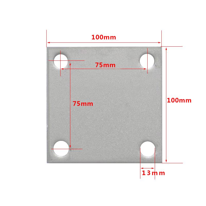 焊接方管立柱热镀锌底板预埋板光伏支架专用圆孔底板不锈钢加筋板