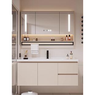 浴室柜陶瓷一体洗脸盆62厘米72cm82洗漱台洗手智能92实木102CM112