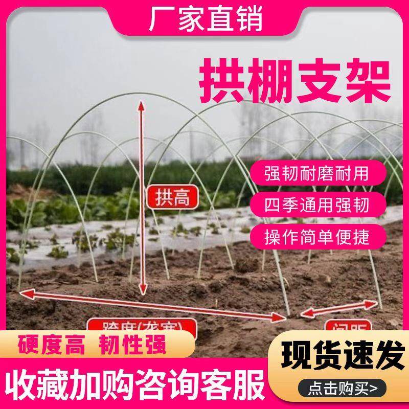 50根大棚骨架小拱棚支架玻璃纤维豆角架杆温室保温棚实心杆农用