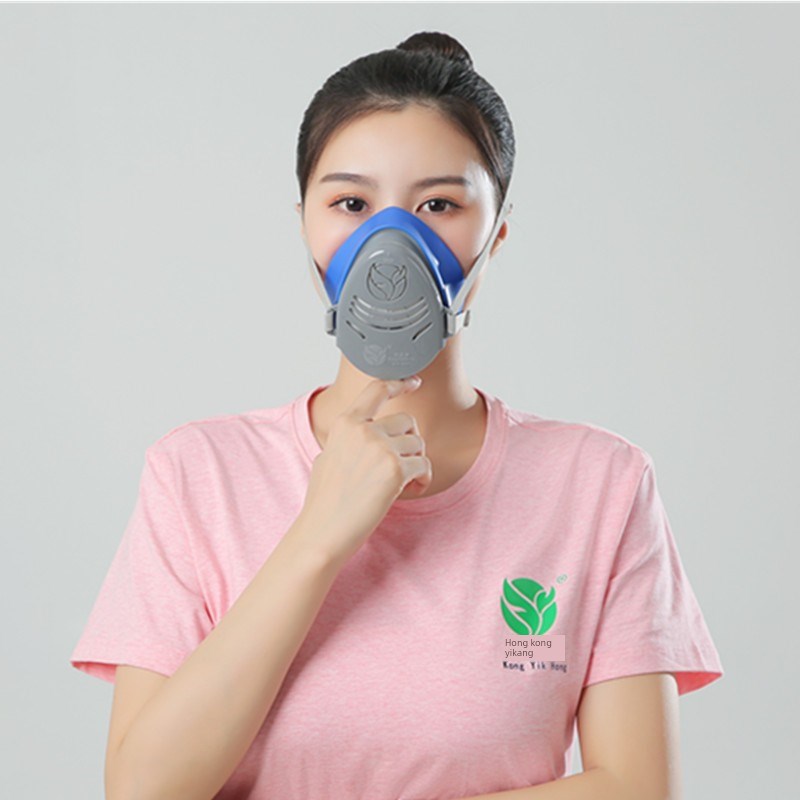 港益康5300硅胶面罩防尘口罩防工业打磨灰粉尘面罩可清洗装修煤矿