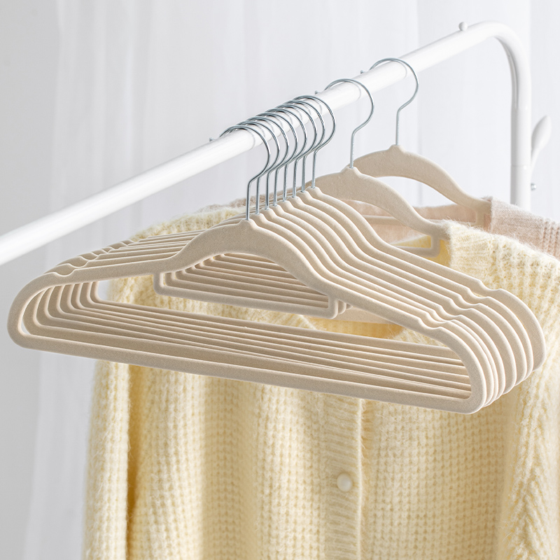 植绒衣架整理师收纳专用挂衣无痕衣架防滑不起包衣挂收纳架子衣撑
