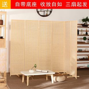 屏风玄关折叠隔断移动客厅卧室家入户门口实木日式 新中式 简易复古