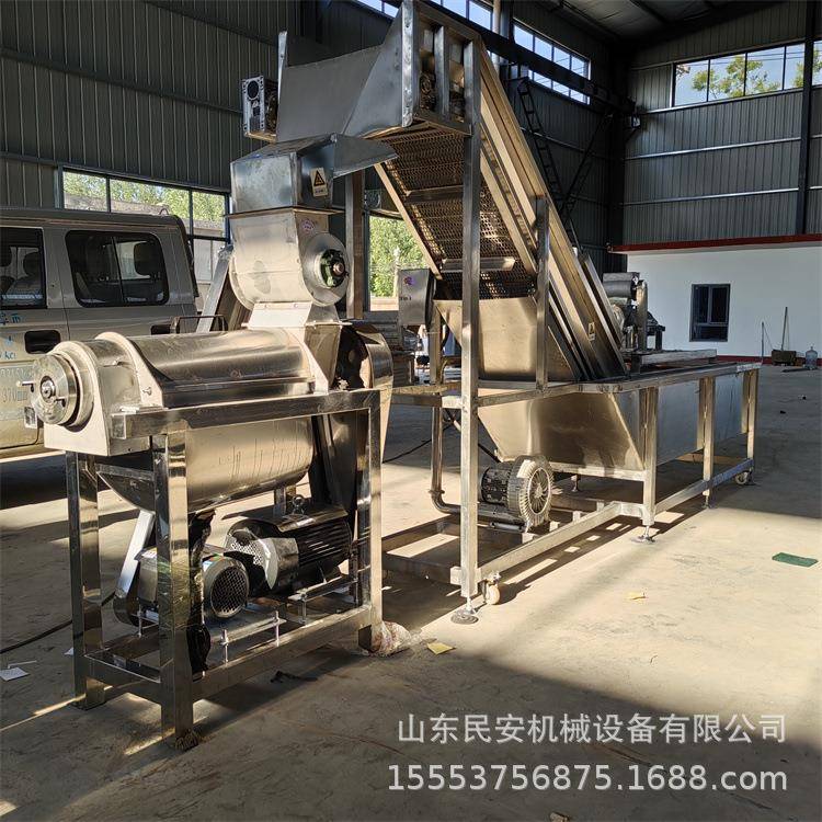 大型胡萝卜清洗榨汁机工业梨子苹果压榨机商用生姜番茄脱汁机