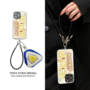 654标准10s布丁狗 适用OPPO手机壳a78套find pro斜挎K12x手提R17绳Reno14pro 玻璃A93S全包GT6防摔v30红9