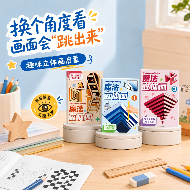 2026新款儿童3D立体描摹本
