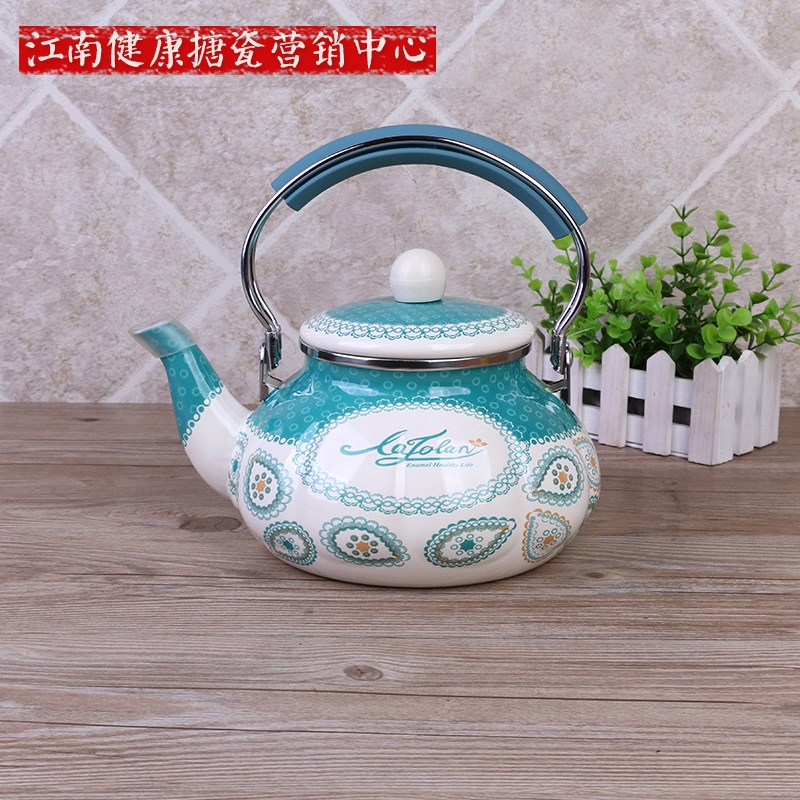 搪瓷壶茶壶复古奶茶冷壶泡茶壶咖啡煎药电磁炉烧壶搪瓷壶