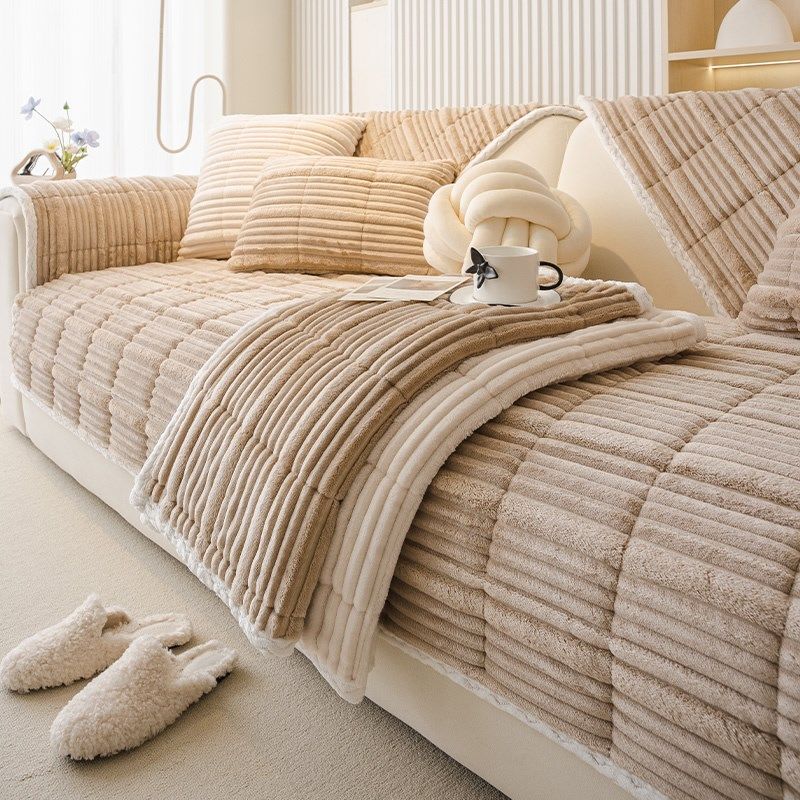 奶油风沙发垫0毛绒沙发盖布巾滑沙发套罩猫抓坐垫,居家布艺,沙发垫,淘宝优惠券,粉丝福利购,淘宝优惠卷