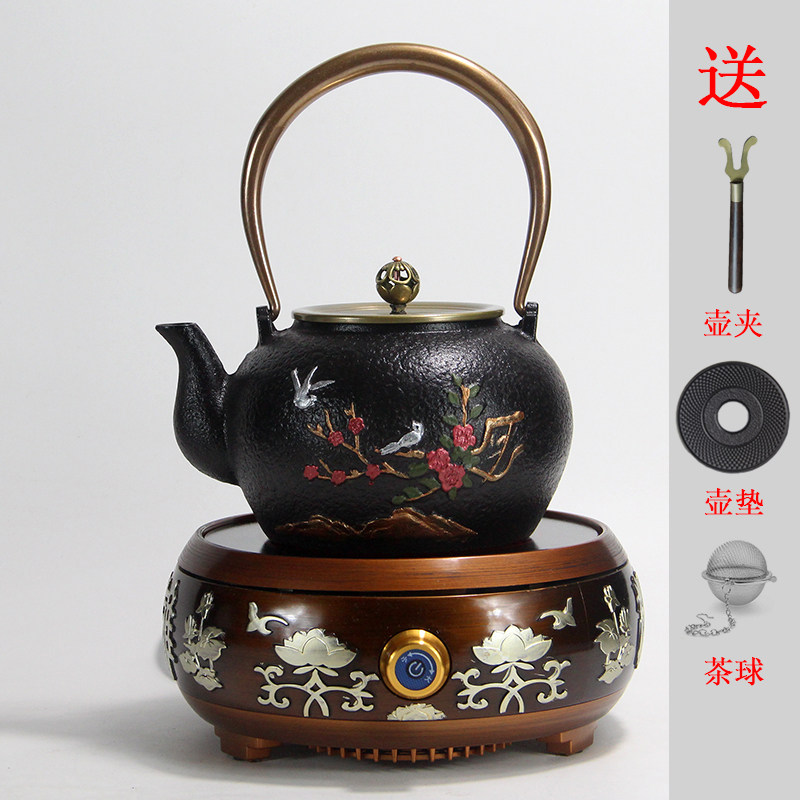 日式手工铁壶铸铁泡茶煮茶炉电陶炉烧泡茶养生茶壶茶具装