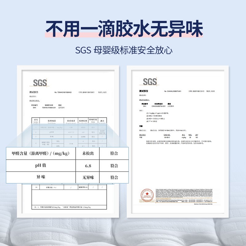 金海马天然乳胶软硬两用席梦思弹簧椰棕硬垫 六度雪暮床垫