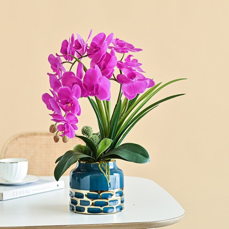蝴蝶兰仿真花假花摆设客厅餐桌装饰品插花艺高档高端0,家居饰品,仿真花/假花,淘宝优惠券,粉丝福利购,淘宝优惠卷