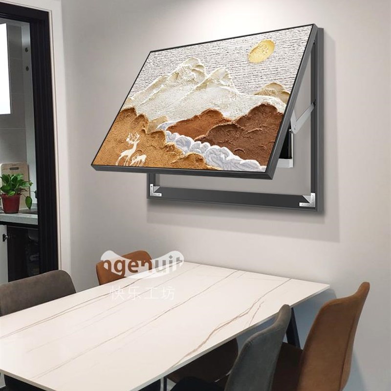 网红电象表箱装饰画简现代约餐厅电闸电表盒遮挡壁画抽肌理配电箱图片