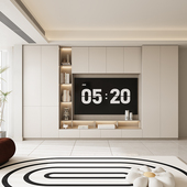 电视柜一体组合背景墙柜客厅现代简约满墙壁柜收纳储物柜定