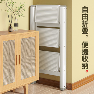 梯子家用折叠伸缩加厚多功能楼梯三四步室内人字梯登高爬梯小梯凳