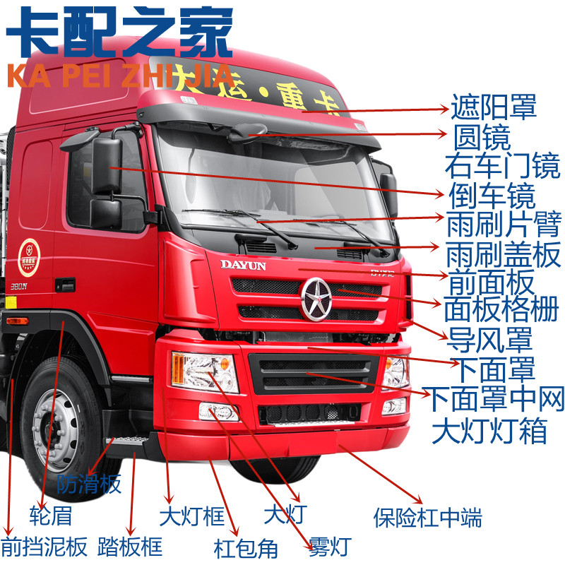 大运重卡N8N8EN8H保险杠大灯框杠包角付杠下面罩导风罩踏板框面板