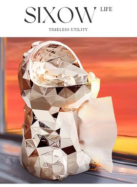 恐龙纸巾盒客厅高档轻奢抽纸盒创意家用多功能茶几餐巾纸收纳摆件