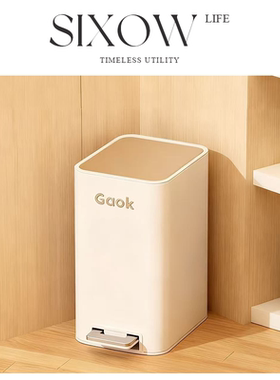 大容量2025新款脚踩厨房垃圾桶家用客厅轻奢高档高颜值带盖垃圾桶