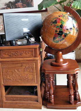 木地球仪落地室校庆客厅书房装饰品送公司乔迁开业礼品