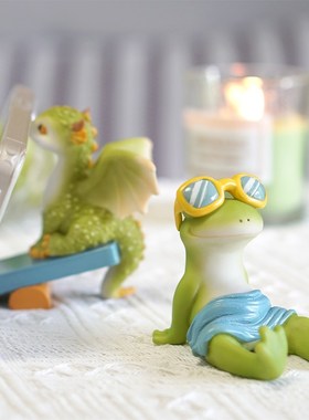 小青蛙治愈情绪稳定工位女生解压装饰品可爱支架