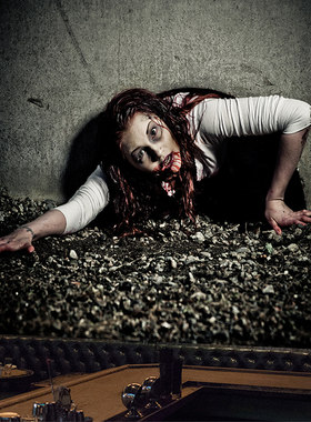 立体密室电影院墙贴鬼屋自粘壁画室内恐怖背景墙纸贴画
