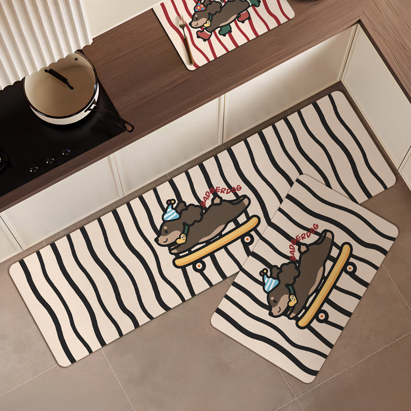 厨房地垫滑油可擦免洗厨房吸水吸油地垫厨房地毯地垫 - 熏风满帘商城出品