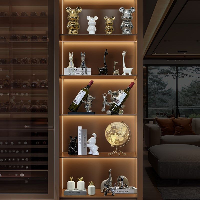 酒柜红酒架家居装饰品高档暴力熊大套装客厅电视柜餐边柜,家居饰品,装饰摆件,淘宝优惠券,粉丝福利购,淘宝优惠卷