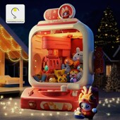 0儿童大号抓娃娃机声光投币计时夹公仔扭蛋机家用女孩创意礼品