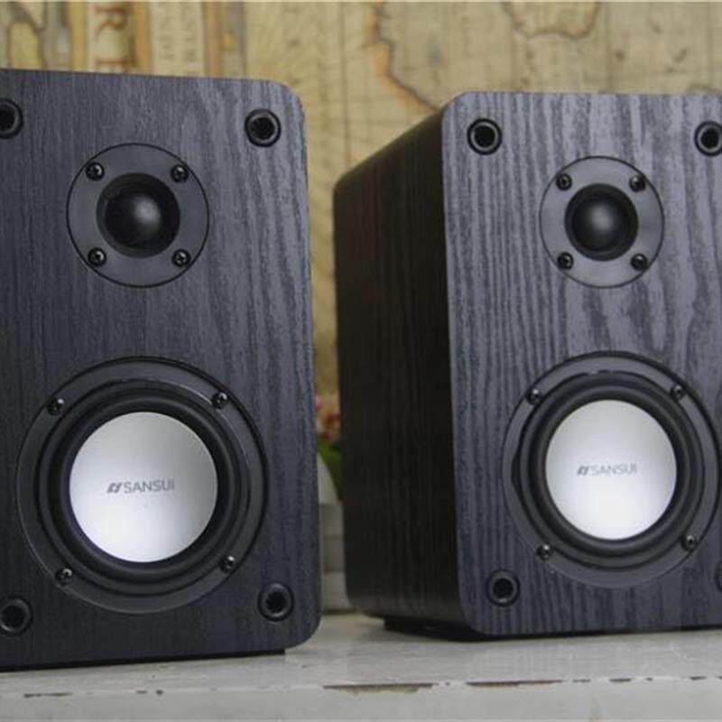 山水HIFI被动音响木质手工箱体3寸人声毒音覆磁金刚喇叭5.1环绕箱