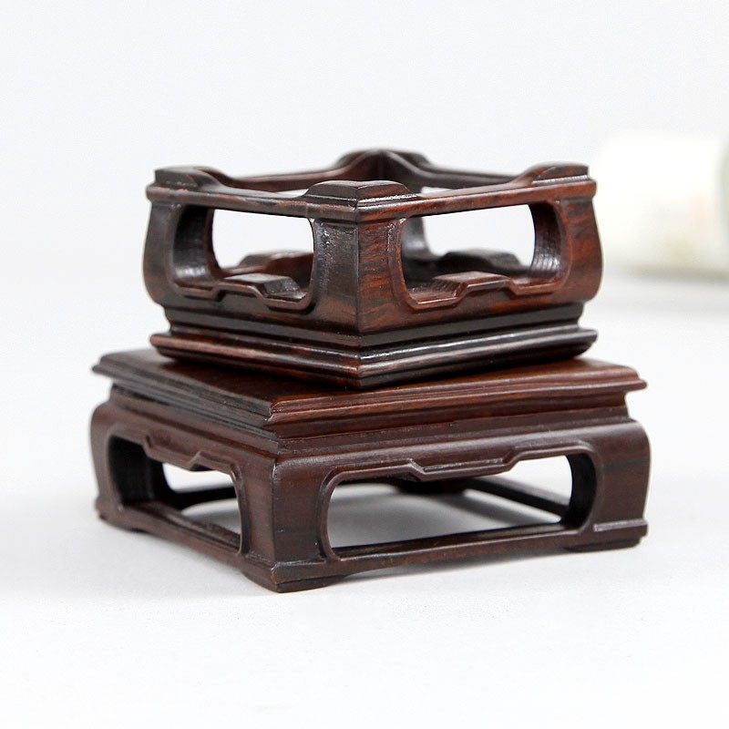 红酸枝迷你底座工艺品文玩饰品摆件底座正方形实木托架,家居饰品,木雕,淘宝优惠券,粉丝福利购,淘宝优惠卷