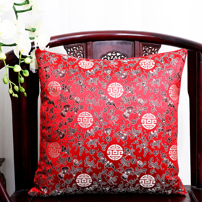 中式古典抱枕沙发田园靠垫办公室腰枕床上靠背汽车护腰靠垫抱枕套