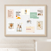 设计毛毡板照片墙面装 饰墙上相册墙拍立得相片墙免打孔背景展示板