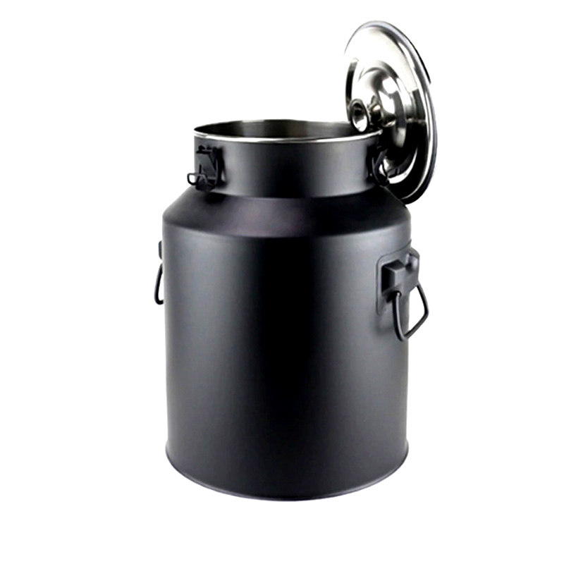 不锈钢无磁茶罐商用纯色密封罐圆形茶米桶食用油酒桶中式储存罐子