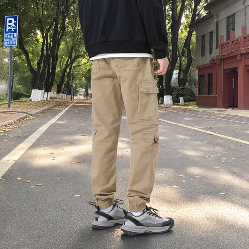 工装风多口袋束脚裤男休闲户外
