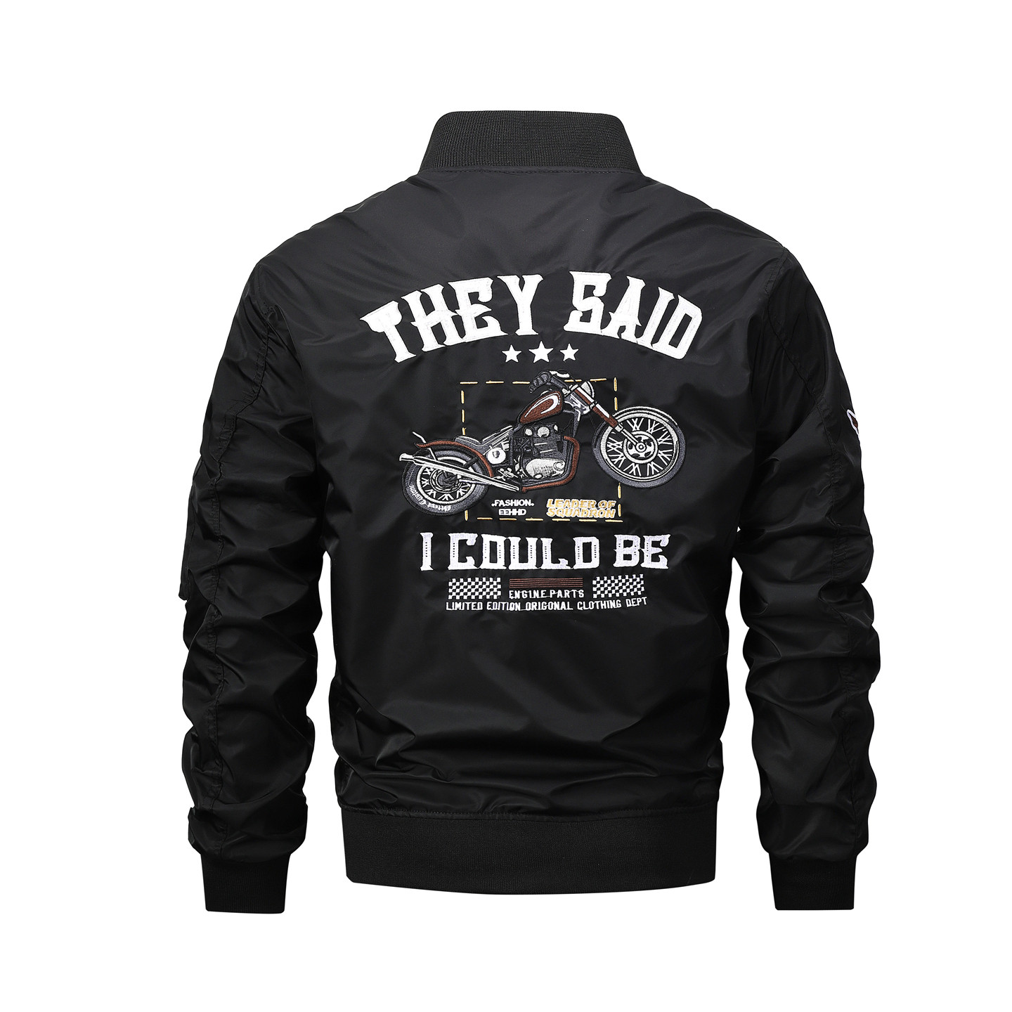 飞行夹克外套男士春秋新款薄款重工刺绣机车服黑色长袖潮牌棒球服,男装,棒球夹克,淘宝优惠券,粉丝福利购,淘宝优惠卷