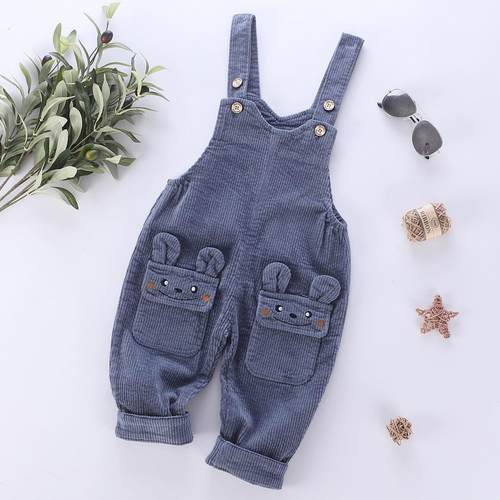 2023秋冬季休闲婴幼儿背带裤男女通用灯芯绒背带裤婴儿