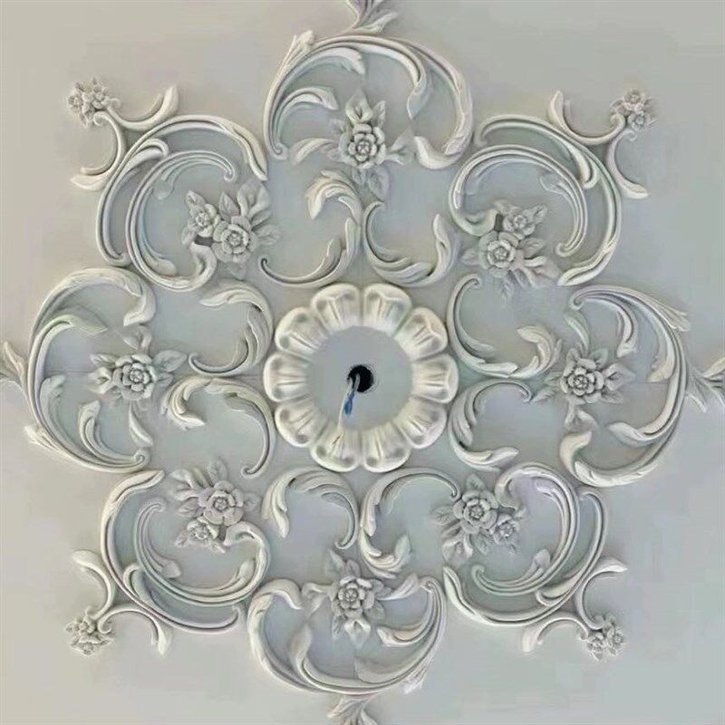 法式组合灯盘石膏线条吊顶装饰角花造型雕花线欧式天花背景墙仿PU
