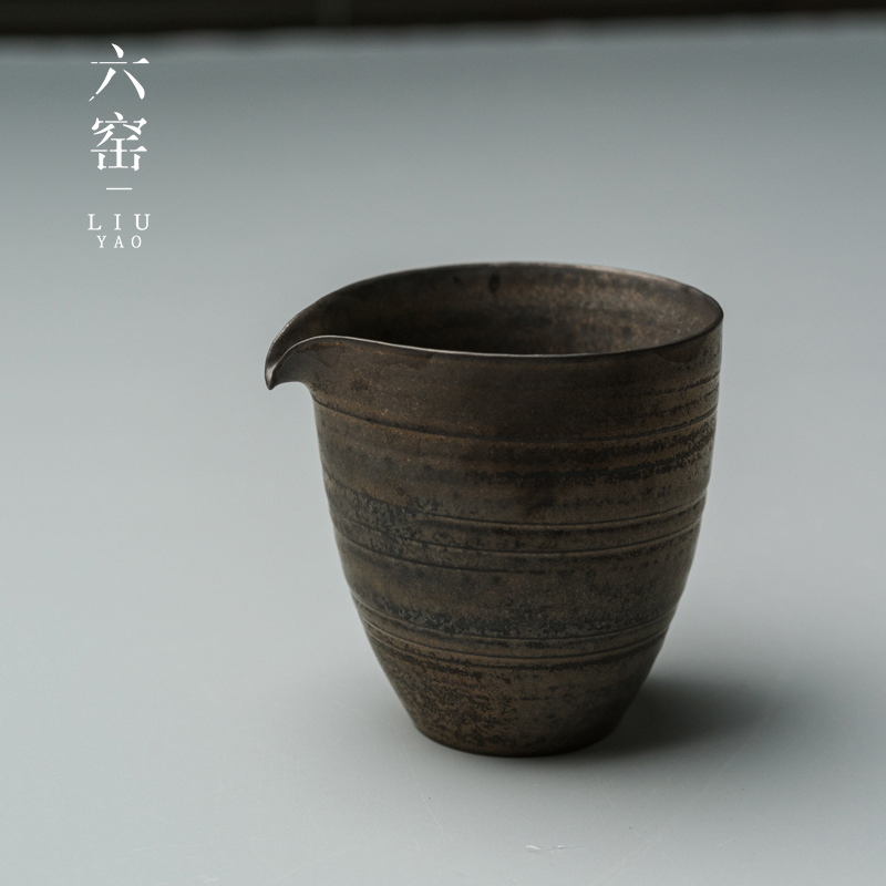 手工鎏金釉公道杯家用公杯茶海陶瓷大号分茶器匀杯功夫茶具公平杯