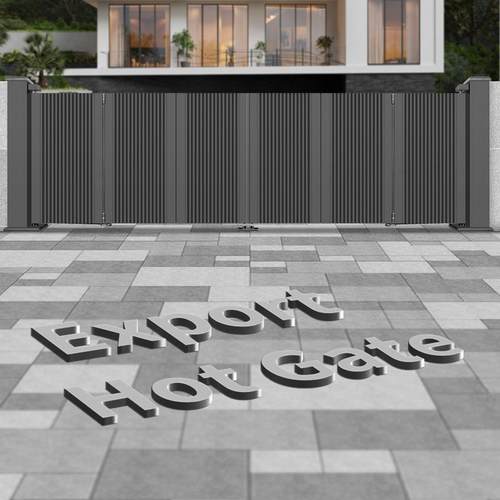 自动感应门悬空三扇六扇折叠车库户外庭院室外院子围墙遥控电动门