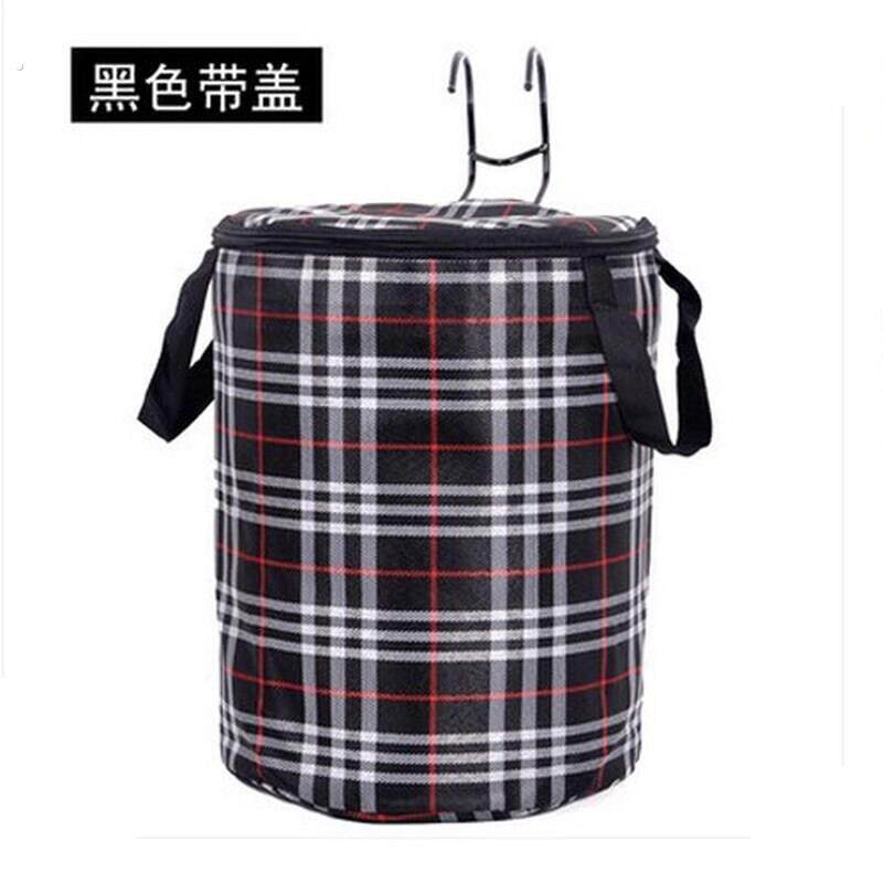 折叠车自行车车筐篮子菜篮加厚帆布可折叠大号前车筐车篓挂篮带盖