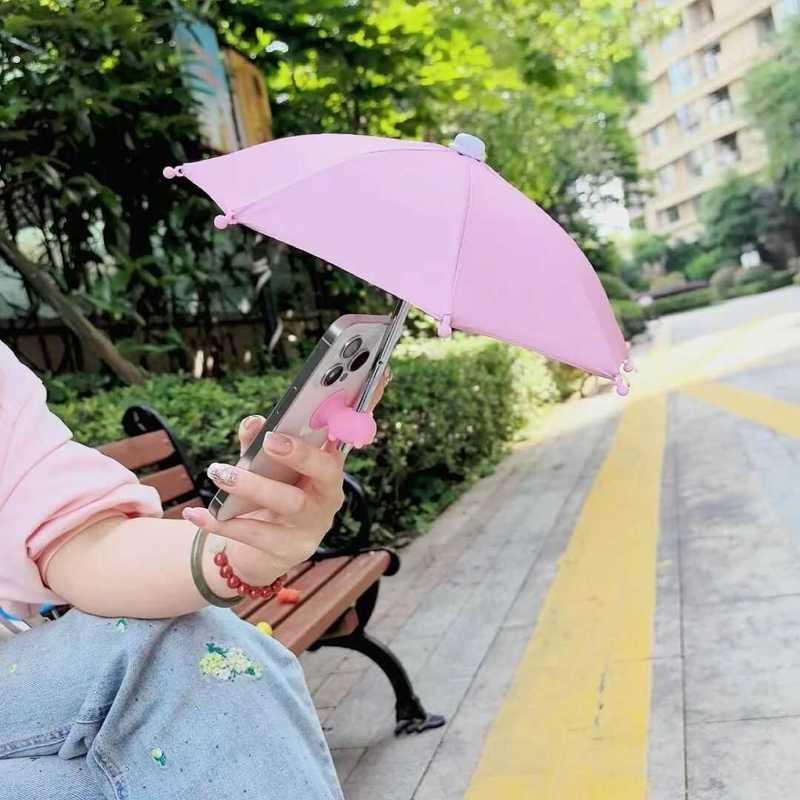 户外直播手机伞走播小猪吸盘迷你伞小雨伞手机遮阳伞防晒防雨可爱