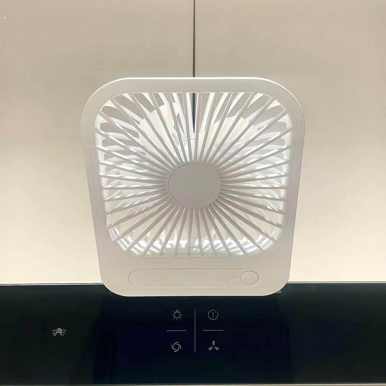 夏季清凉神器!厨房专用风扇磁吸壁挂式电风扇2026新款静音散热扇