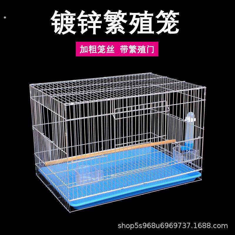 电镀镀锌繁殖笼鸟笼大号加粗虎皮八哥玄凤带繁殖口鸟