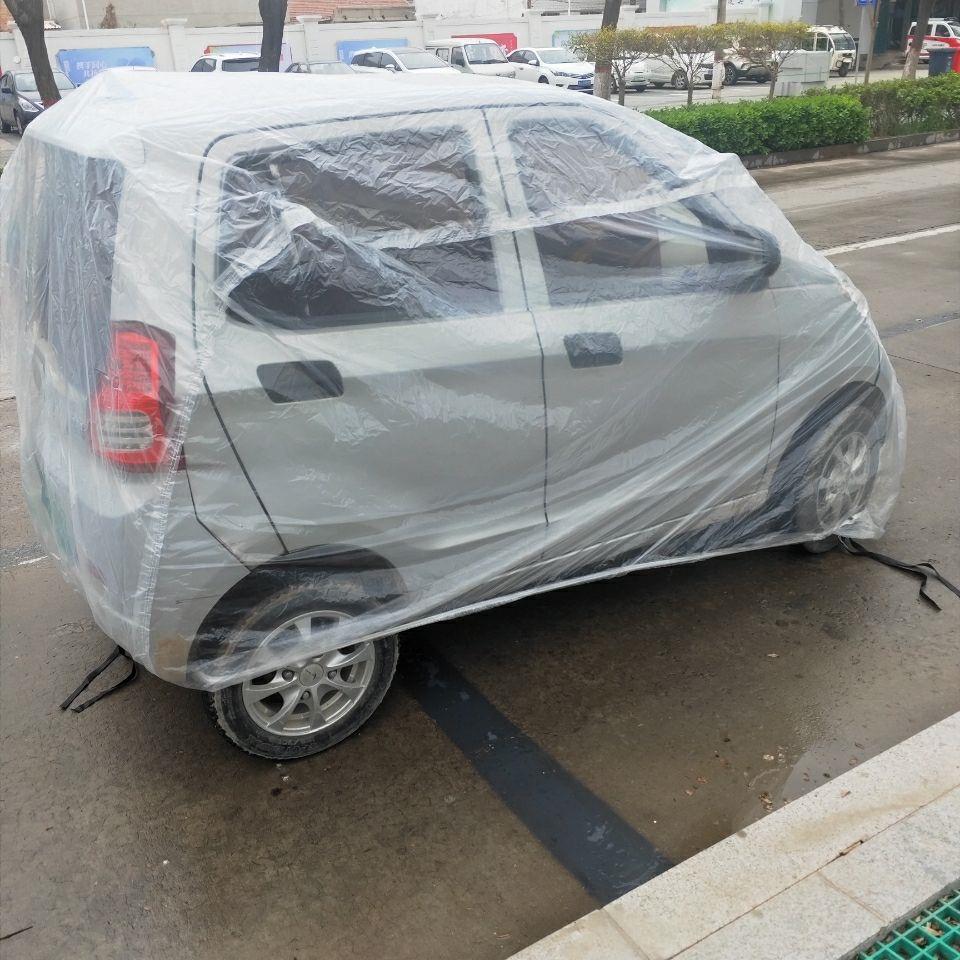全封闭电动三轮车塑料膜车罩罩四轮成人滑板车防雨车披防灰尘透明