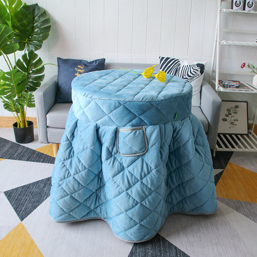 圆形烤火被加绒加厚圆桌烤火罩电炉罩家用新款烤火桌子茶几取暖罩