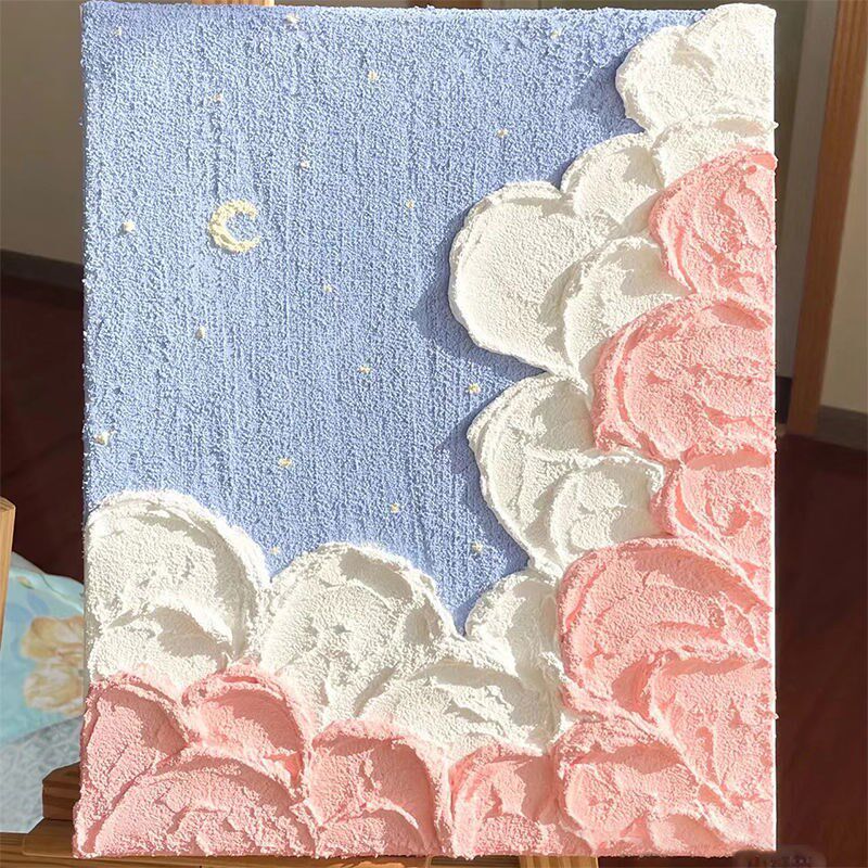 造小物立体自制肌理油画手绘装饰画材料包套装手工diy团建活动