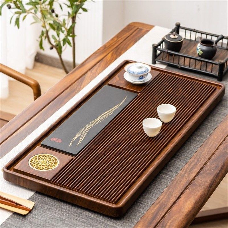 茶盘家用干泡台乌金石电木款办公室实木茶台排水功夫茶海托盘茶具,餐饮具,茶盘,淘宝优惠券,粉丝福利购,淘宝优惠卷