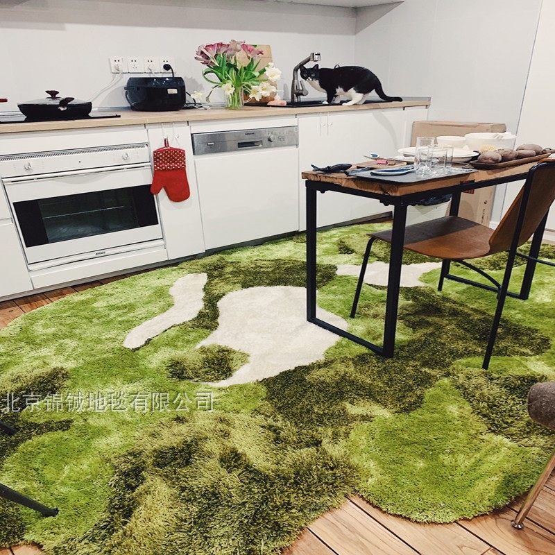 绿色森林创意草地草坪地毯潮流客厅儿童房苔藓橱窗展台草地艺术毯
