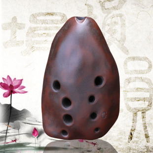 空谷埙_典藏十孔石头埙bE F调_10孔埙_可水洗埙