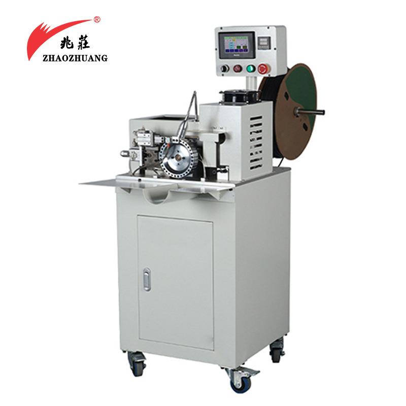 半自动穿热缩管机自动套管机热缩管自动裁断烘烤穿套管机