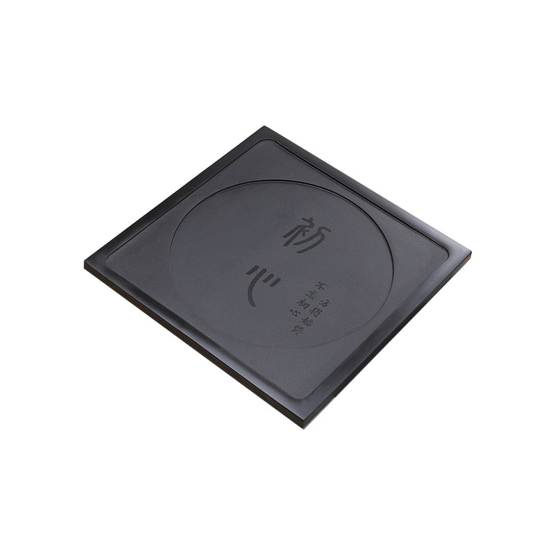 乌金石茶盘 37*37 石头盖板 嵌入式 内嵌石板 茶桌配件漏水